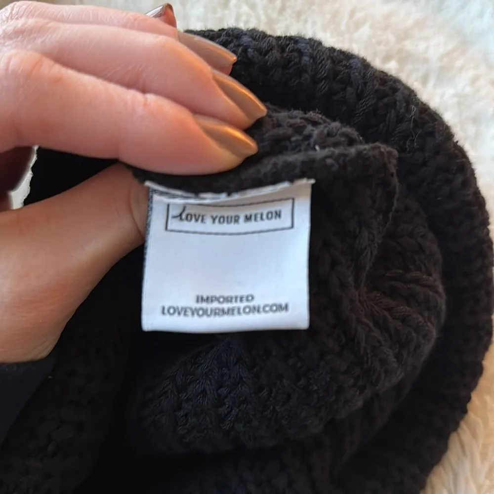 Love Your Melon | Black Unisex Stocking Hat Winter New Without Tags Unworn